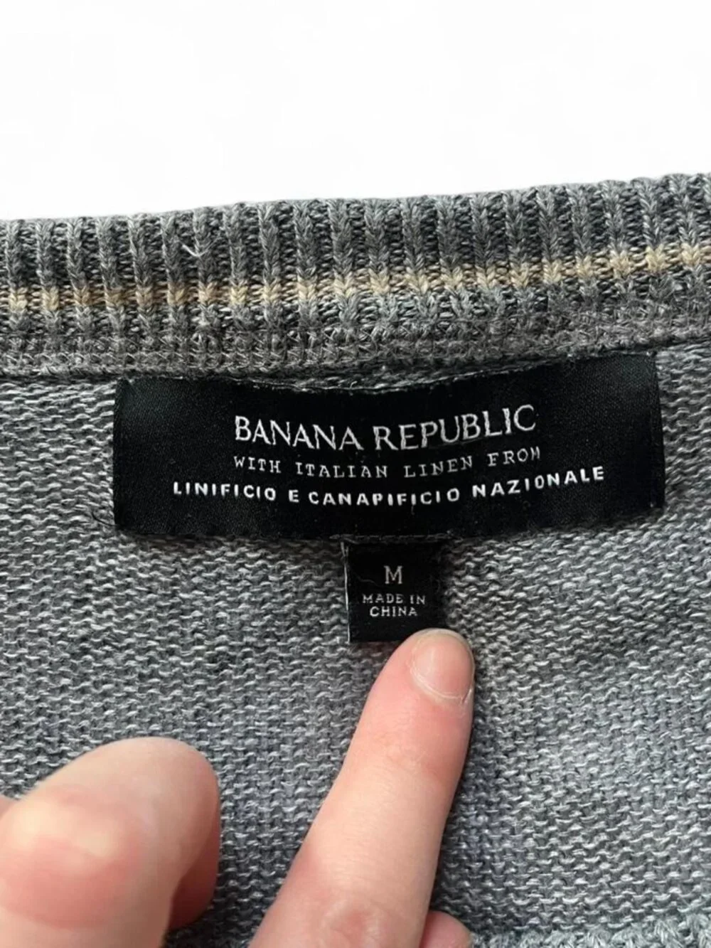 Banana Republic 100% Linen Crew Neck Sweater